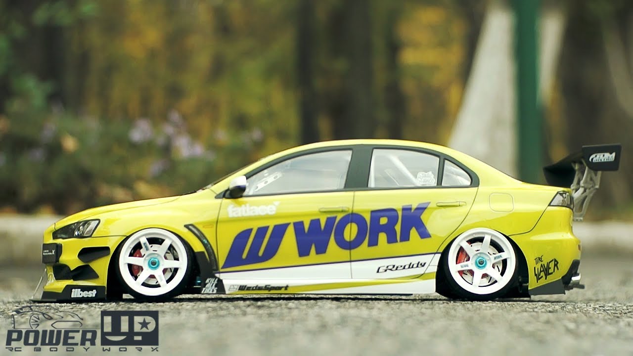 PowerUP Custom RC body Mitsubishi Evolution X 1/10