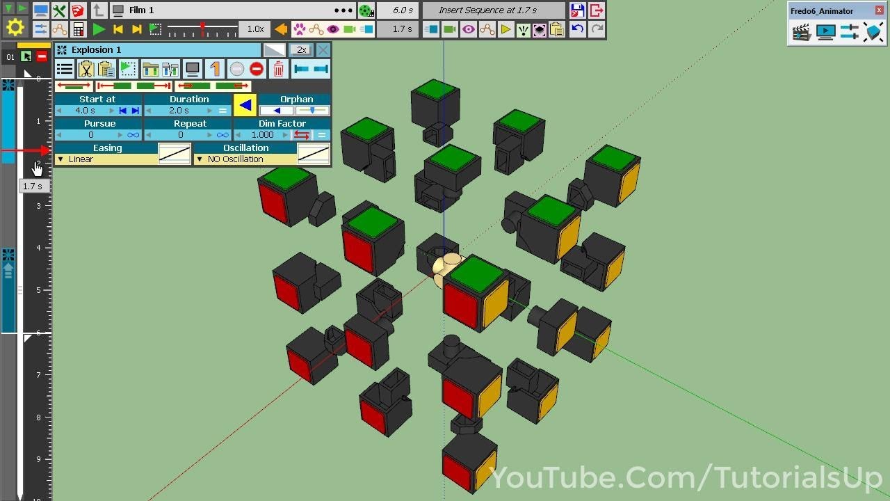 Exploded view animation in sketchUp