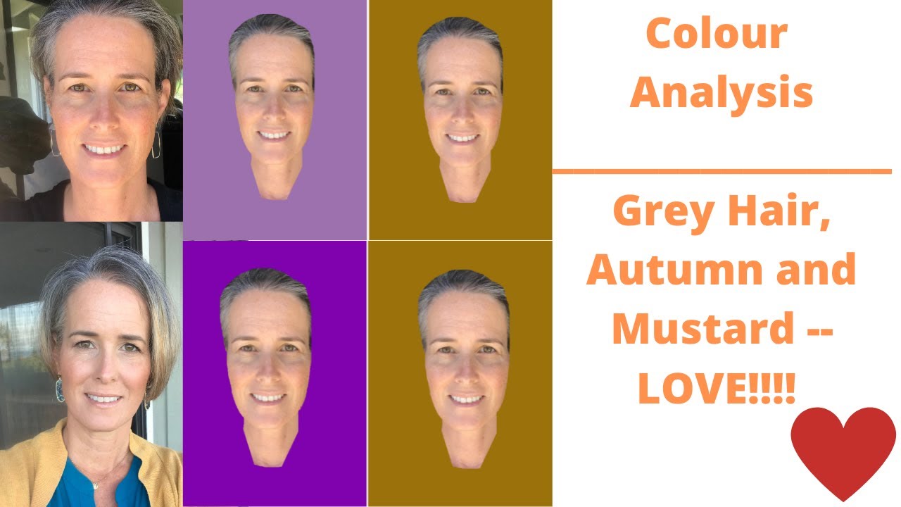 Colour Analysis - Grey Hair: Winter or Autumn? Plus Grey Hair and Mustard - love if in palette!