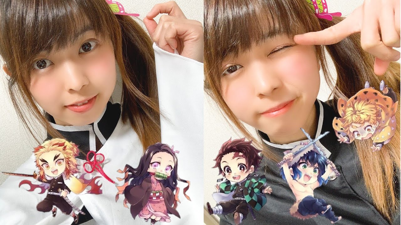 【vlog】鬼滅の刃の栗花落カナヲのコスプレして無限列車編の映画見てきたよ⭐︎登場人物の名前手話付き