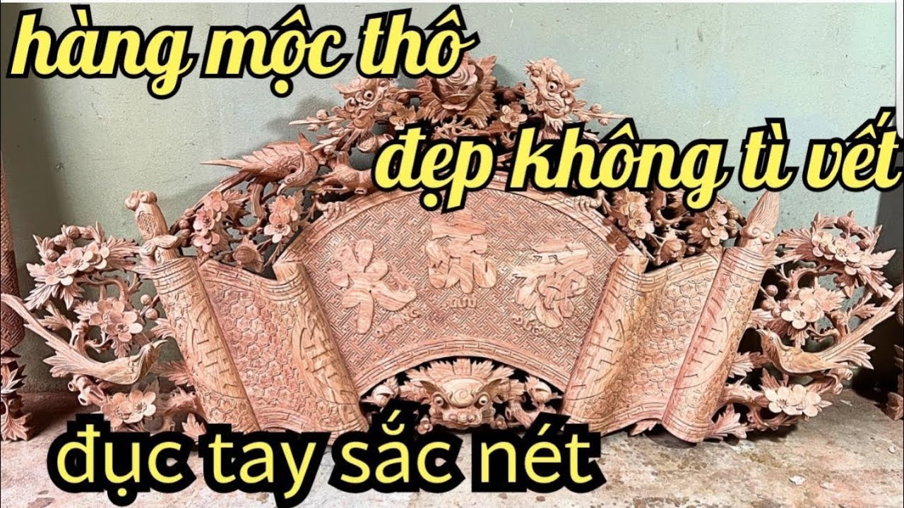 Cuốn Thư Câu Đối Gỗ Hương Đá Siêu Đẹp Cho Phòng Thờ - Nội Thất Phòng Thờ Gỗ Tự Nhiên