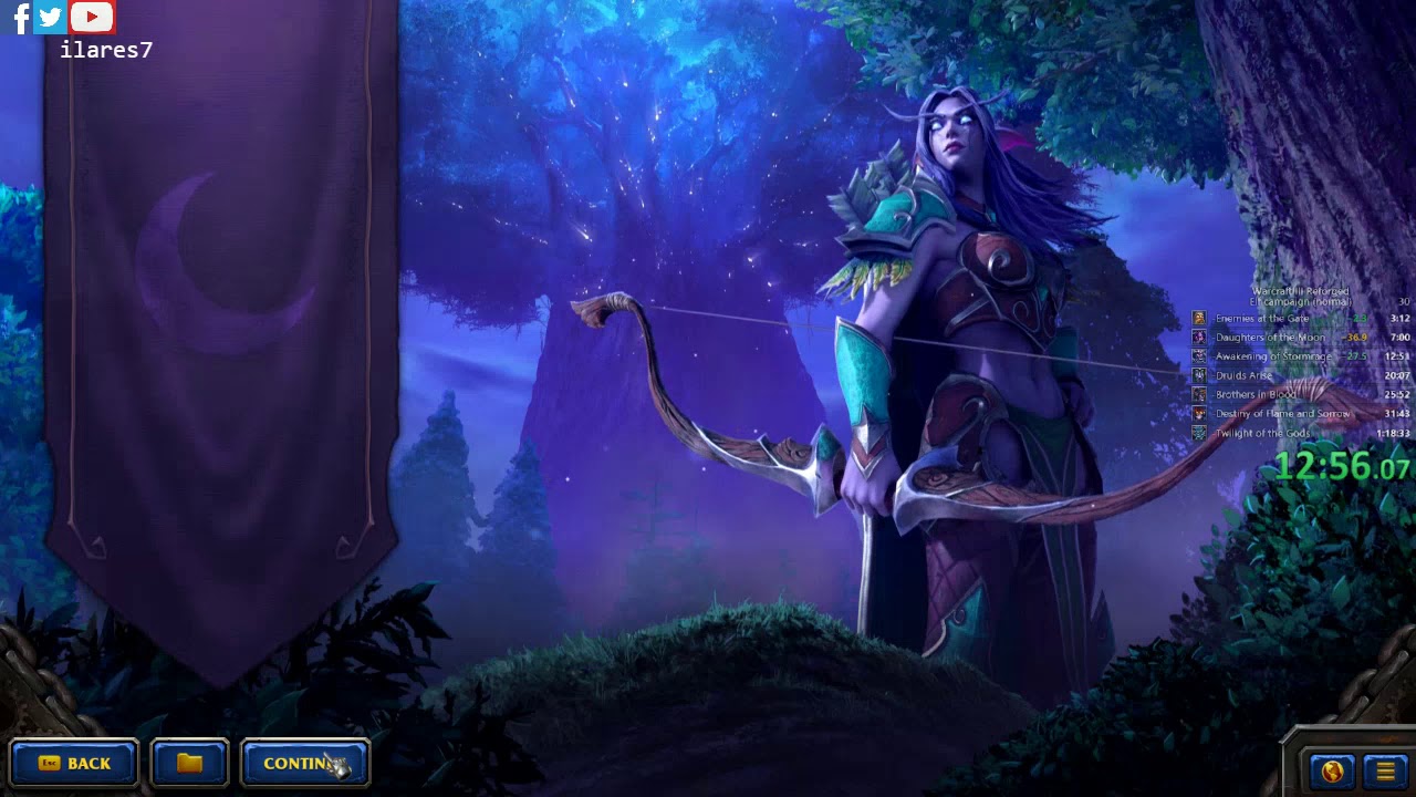 Night Elf Campaign - 1h18m57s - Warcraft 3 Reforged Speedrun (World Record)