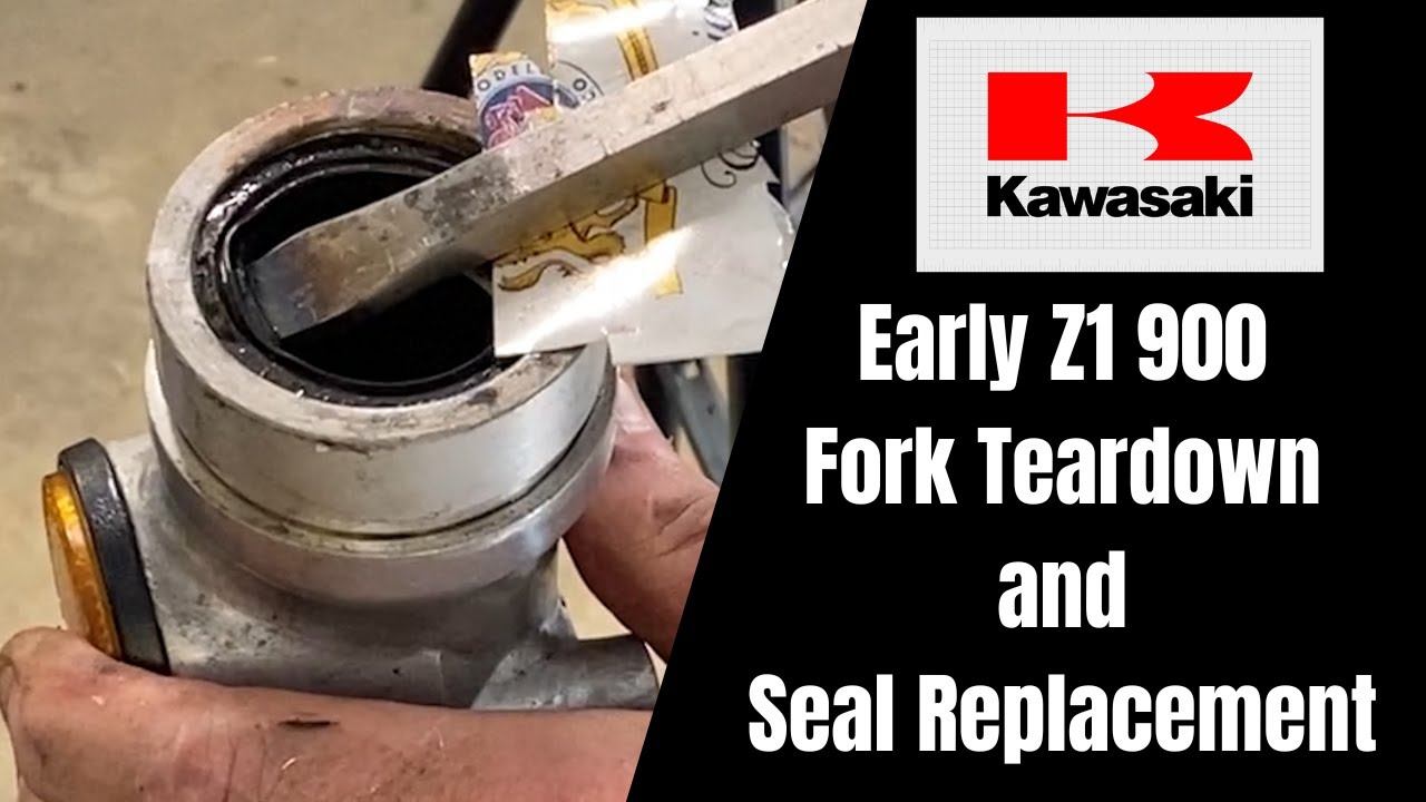 Early Z1 900 Kawasaki fork teardown and seal replacement