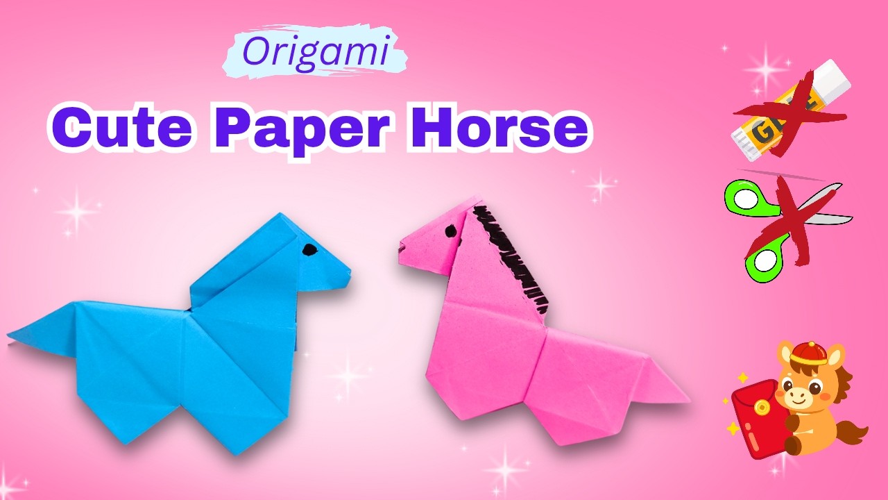 Cute Origami Horse DIY | How to Make an Easy Paper Horse 🐴