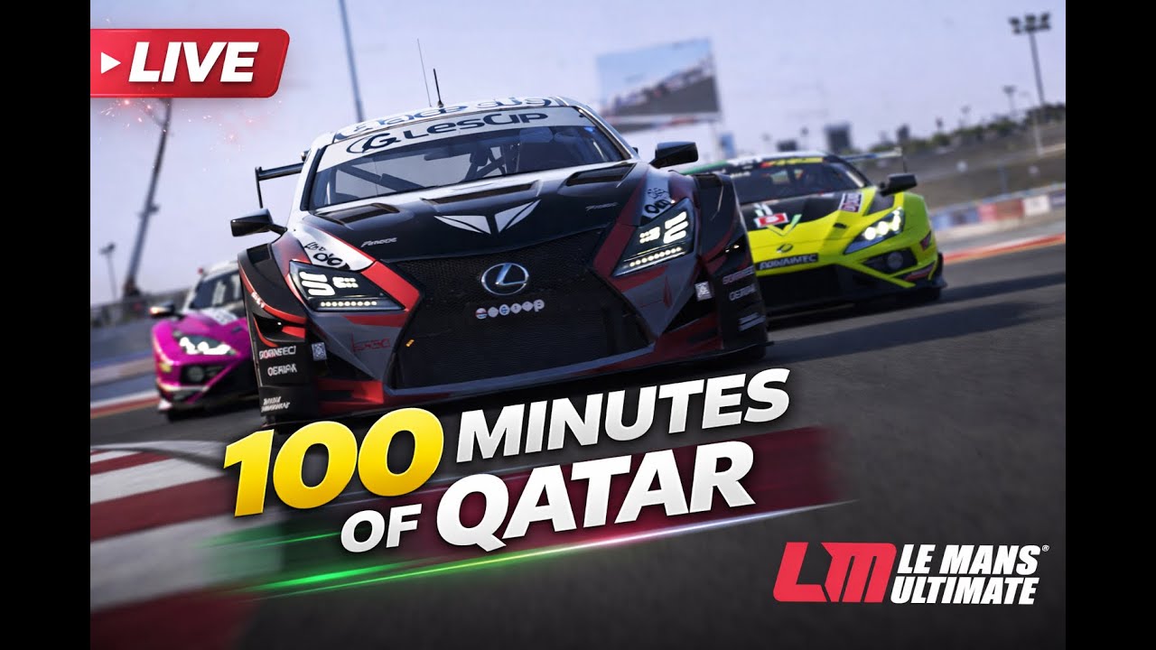 LIVE 🔴 100MINS OF MY WORSE TRACK QATAR NOOB SKILLS ON LE MANS ULTIMATE