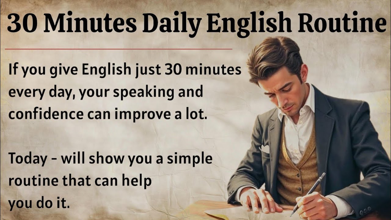 30 Minutes Daily English Routine || Speak English Fluently Step by Step || Improve Your English ✅️ 