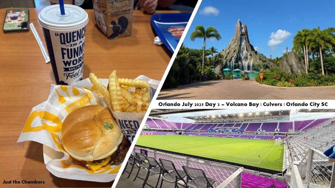Orlando July 2025 Day 3 - Volcano Bay | Culvers | Orlando City SC