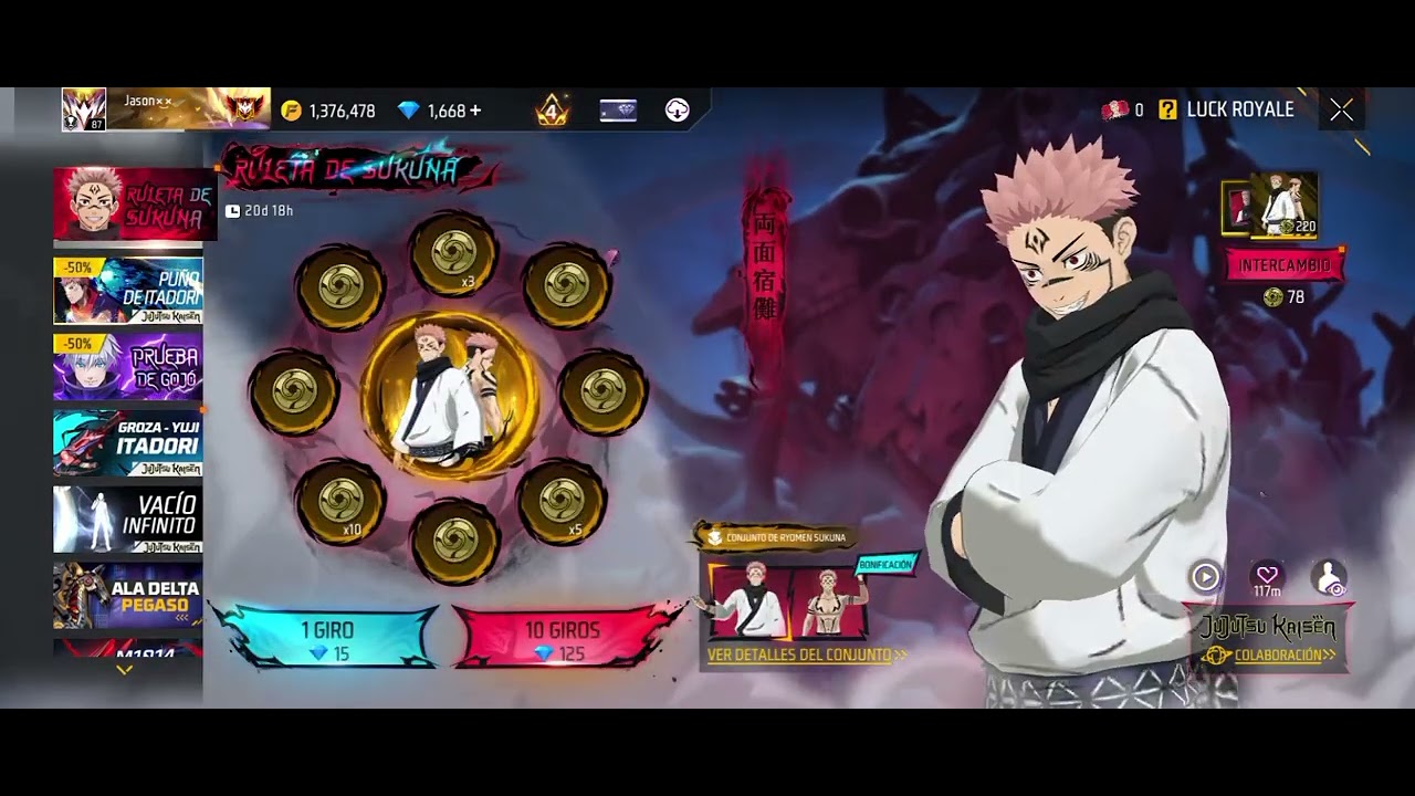Sakando a Sukuna con 2mil diamantes 😎