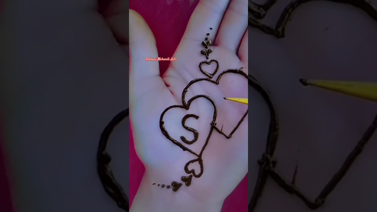 S❤️M couple name letter mehandi tattoo #hennatattoodesign #hennatatto #shortvideo