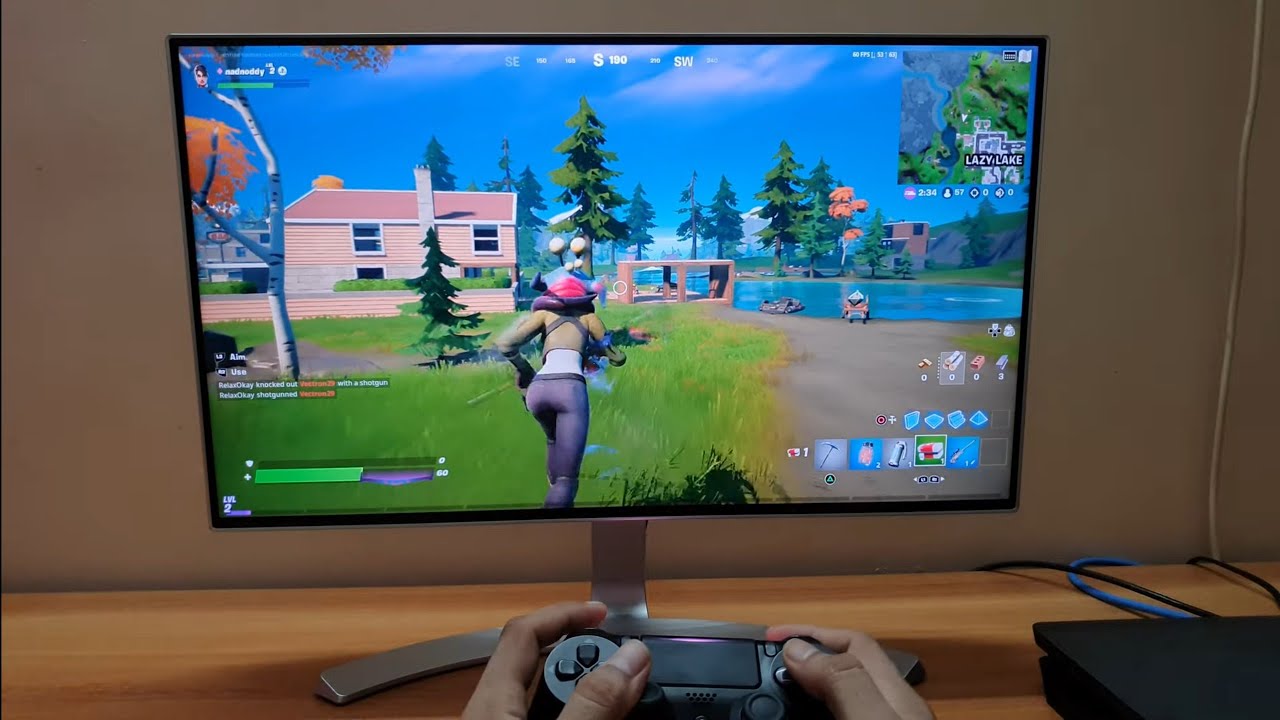 Fortnite Season 7 PS4 Slim (1080P LG Monitor) With FPS On