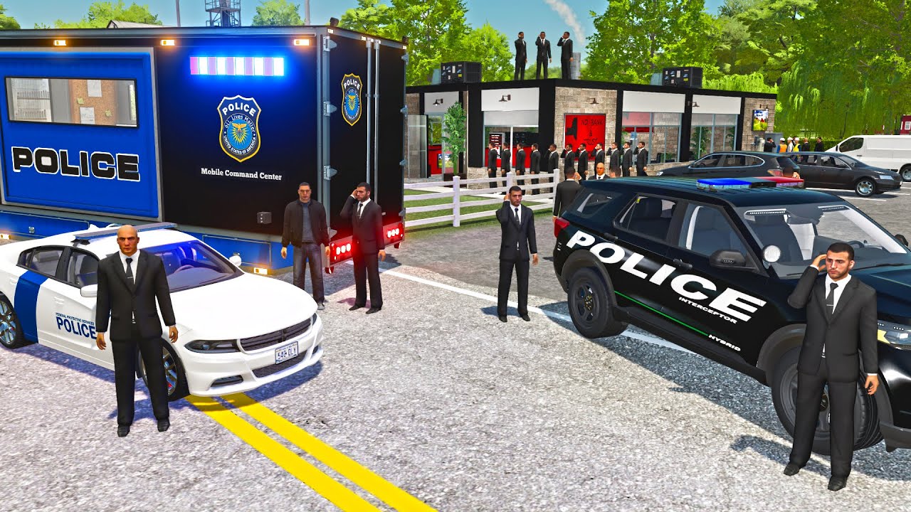 BANK ROBBERY POLICE MOBILE COMMAND CENTER | FARMING SIMULATOR 22