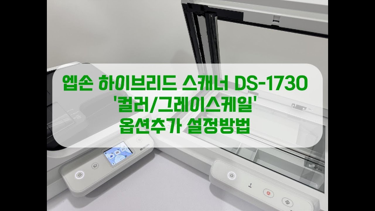 엡손 하이브리드 스캐너 DS-1730 컬러그레이스케일 설정방법
