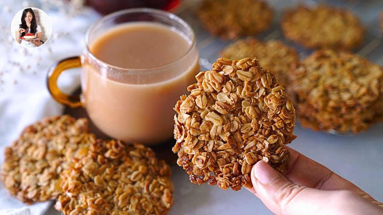 Las Mejores Galletas de Avena y Miel - Solo 3 ingredientes 🍪✨Sin Huevos, Sin L&aacute;cteos! | Auxy