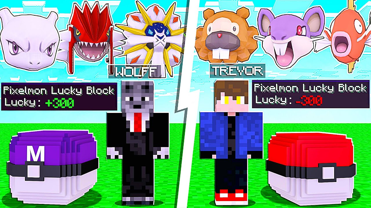 TROLLEI MEUS AMIGOS COM LUCKY PIXELMON -300% NEGATIVA SEM NENHUM POKÉMON LENDÁRIO NO MINECRAFT!
