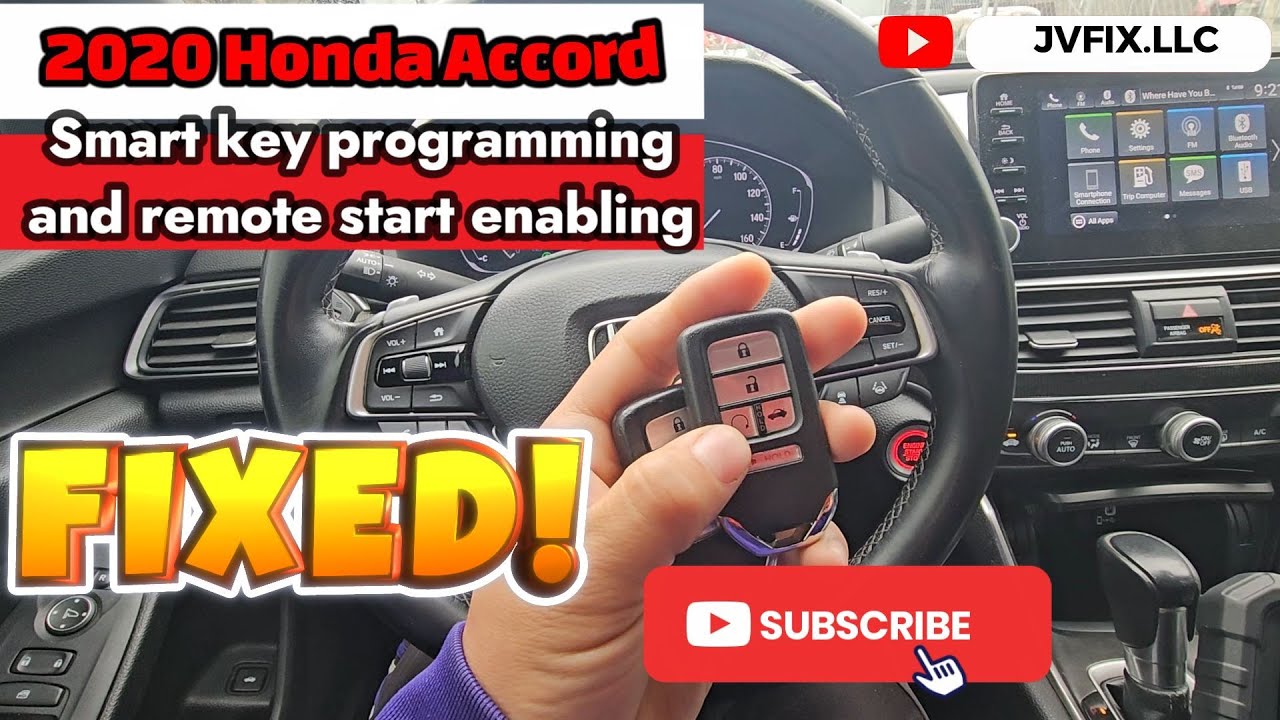 How to program smart key and enable remote start on this 2020 Honda Accord Sport!