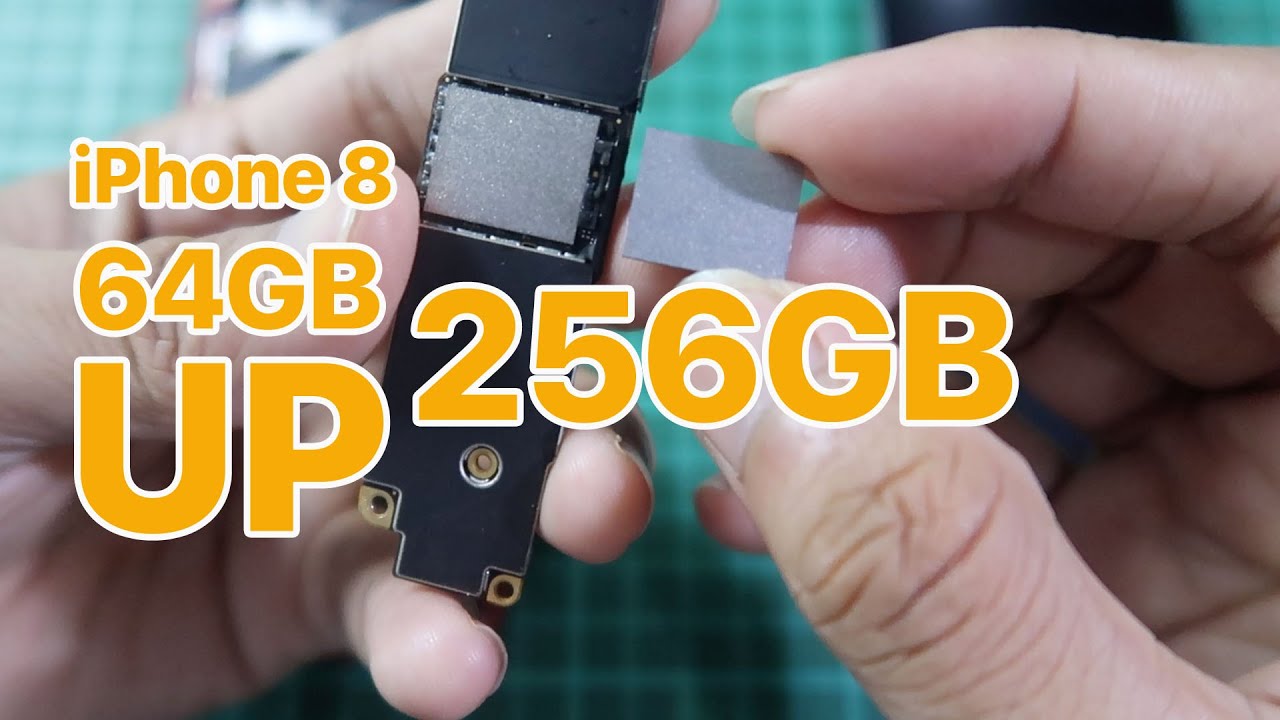 Upgrade penyimpanan iPhone 8 64GB ke 256GB (detail) | Upgrade Nand iPhone 8 64GB to 256GB (details)