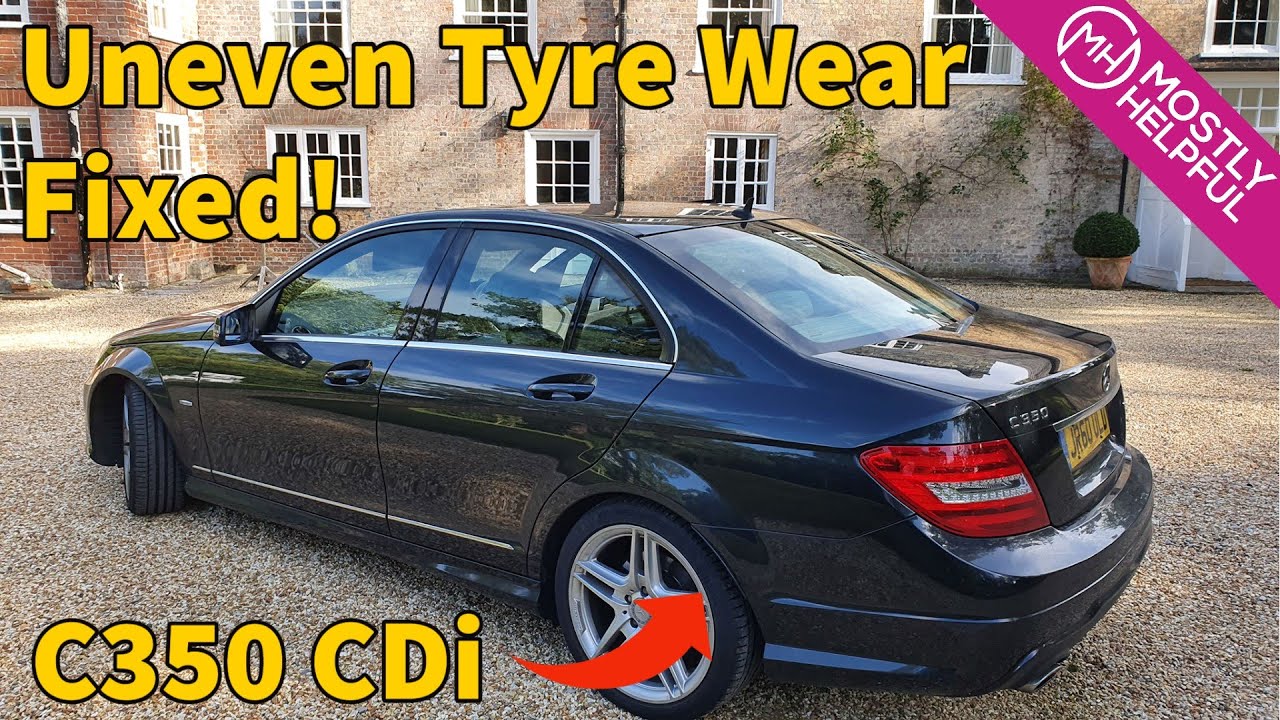 Mercedes C350 CDi (W204) - Solving uneven tyre wear and the likely causes.