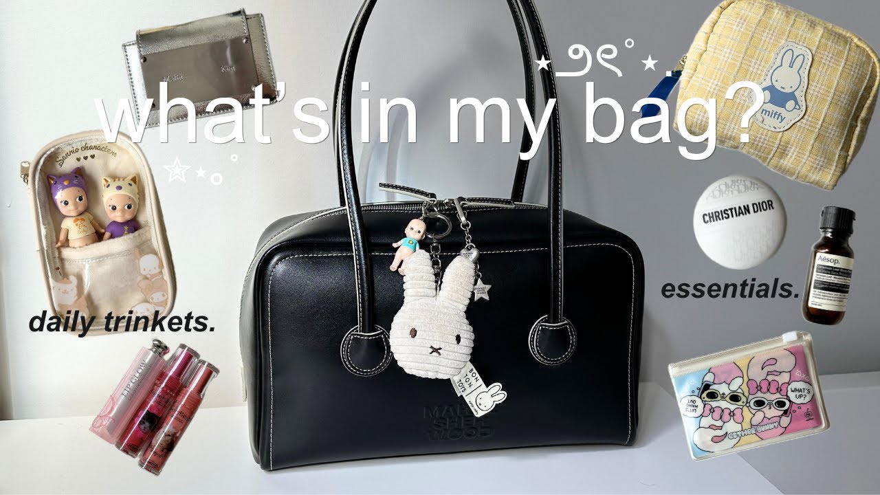 WHAT’S IN MY BAG˙⋆★ ft. marge sherwood soft boston bag ─ bag of a 9-5 corporate girlie 👜