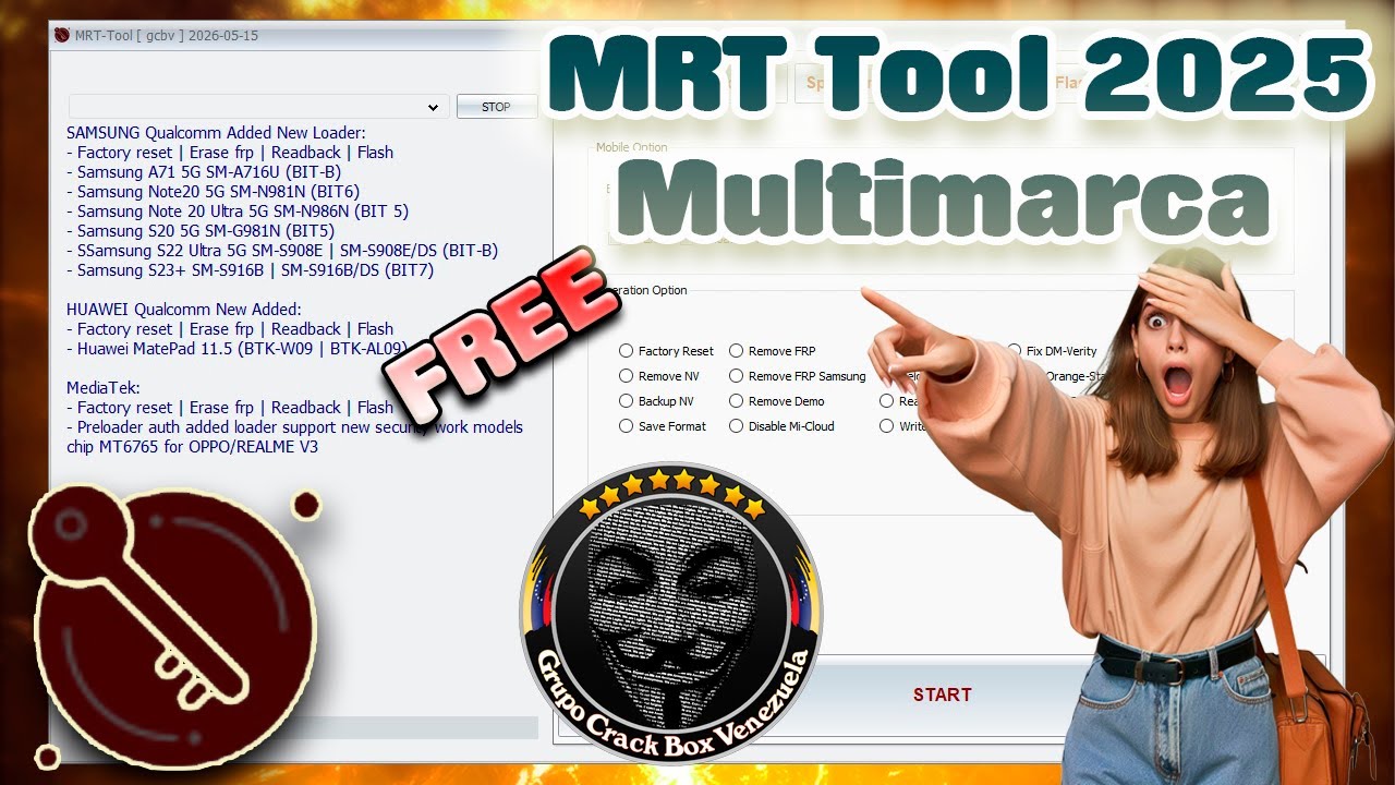 MRT Tool V6.0 2025 Multimarca FREE OPPO Realme Infinix Tecno Samsung Xiaomi