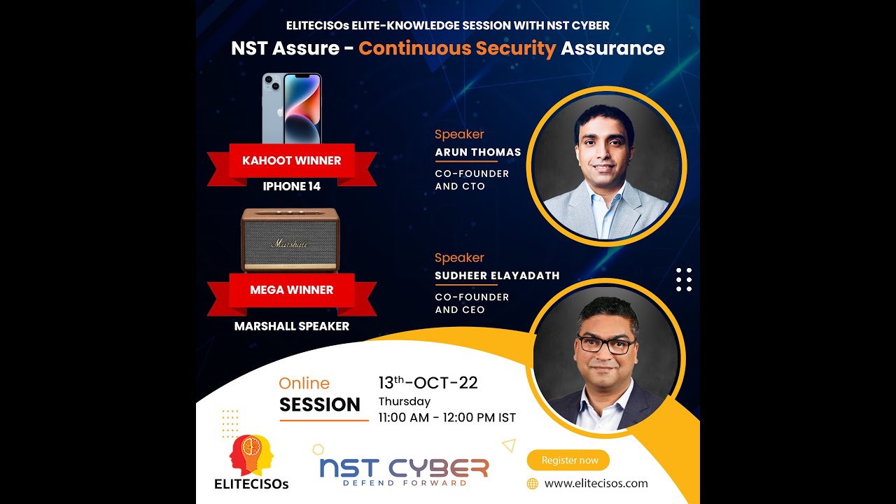 EliteCISOs - NST Cyber Session - Continuous Security Assurance