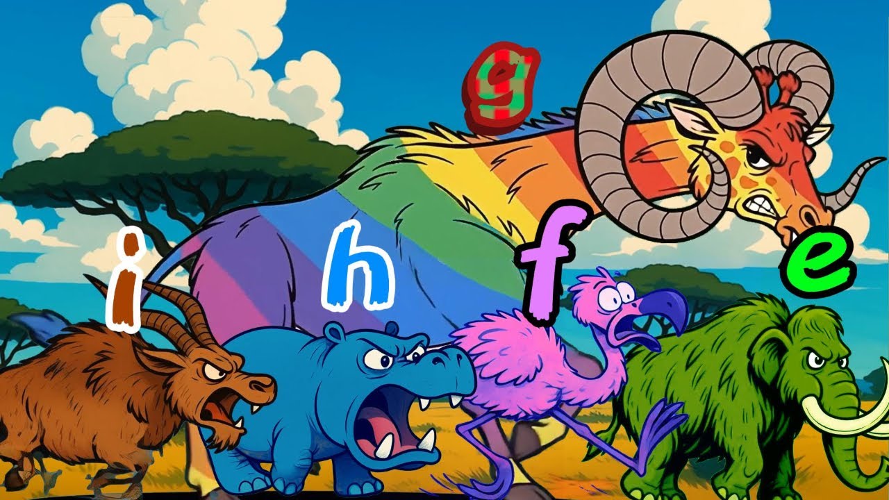 ABC Safari Animals Sounds Song | Origami Colorful animals for kids | Giggles and Toons