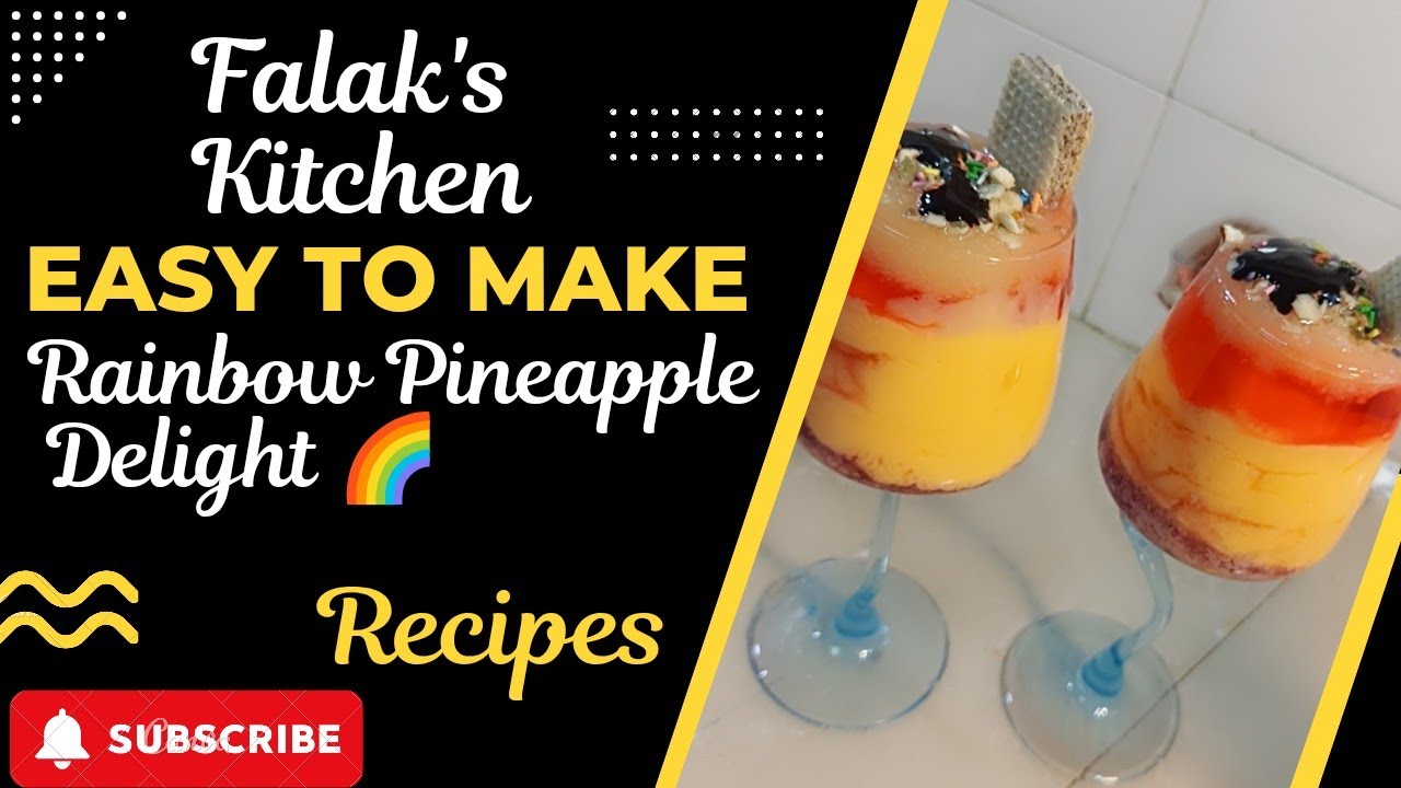 Rainbow 🌈🌈  Pineapple Delight Recipe | Perfect for Parties & Iftar