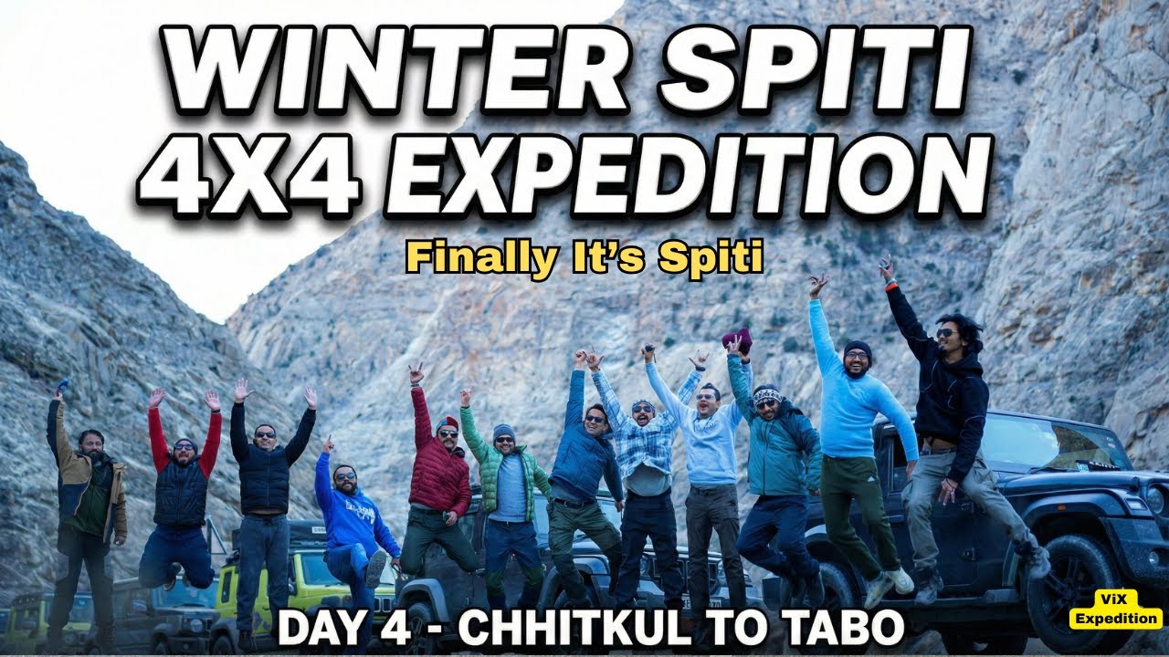 Spiti Valley Entry Begins 🔥 | Chhitkul to Tabo via Nako | Winter Spiti 4x4 Expedition Day 4