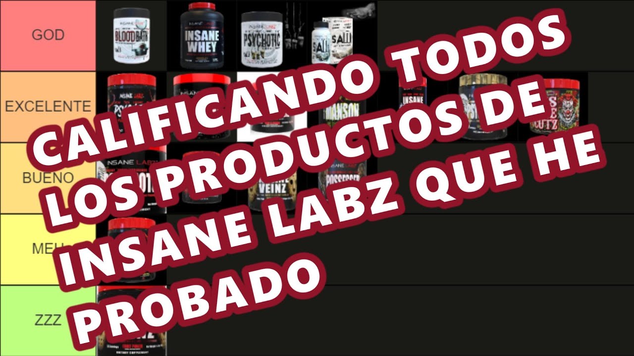 CALIFICANDO TODOS LOS PRODUCTOS DE INSANE LABZ QUE HE PROBADO DE MEJOR A PEOR.
