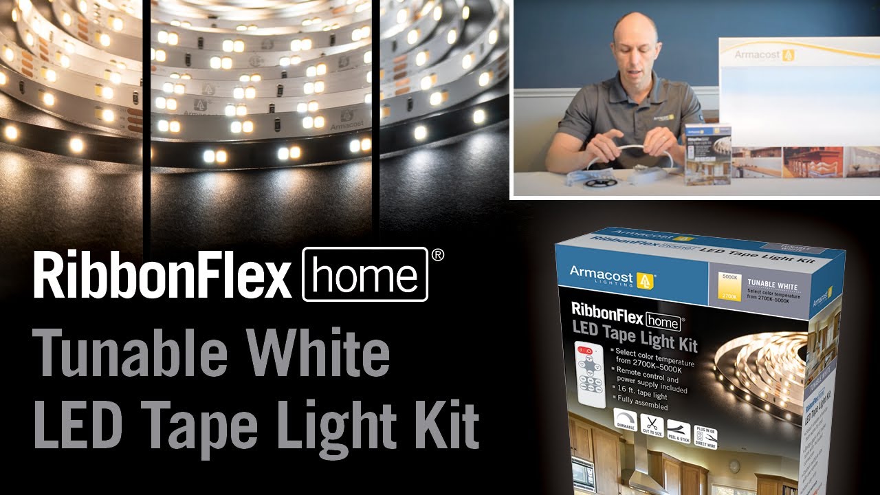 RibbonFlex home 16 ft. Tunable White LED Tape Light Kit with Remote