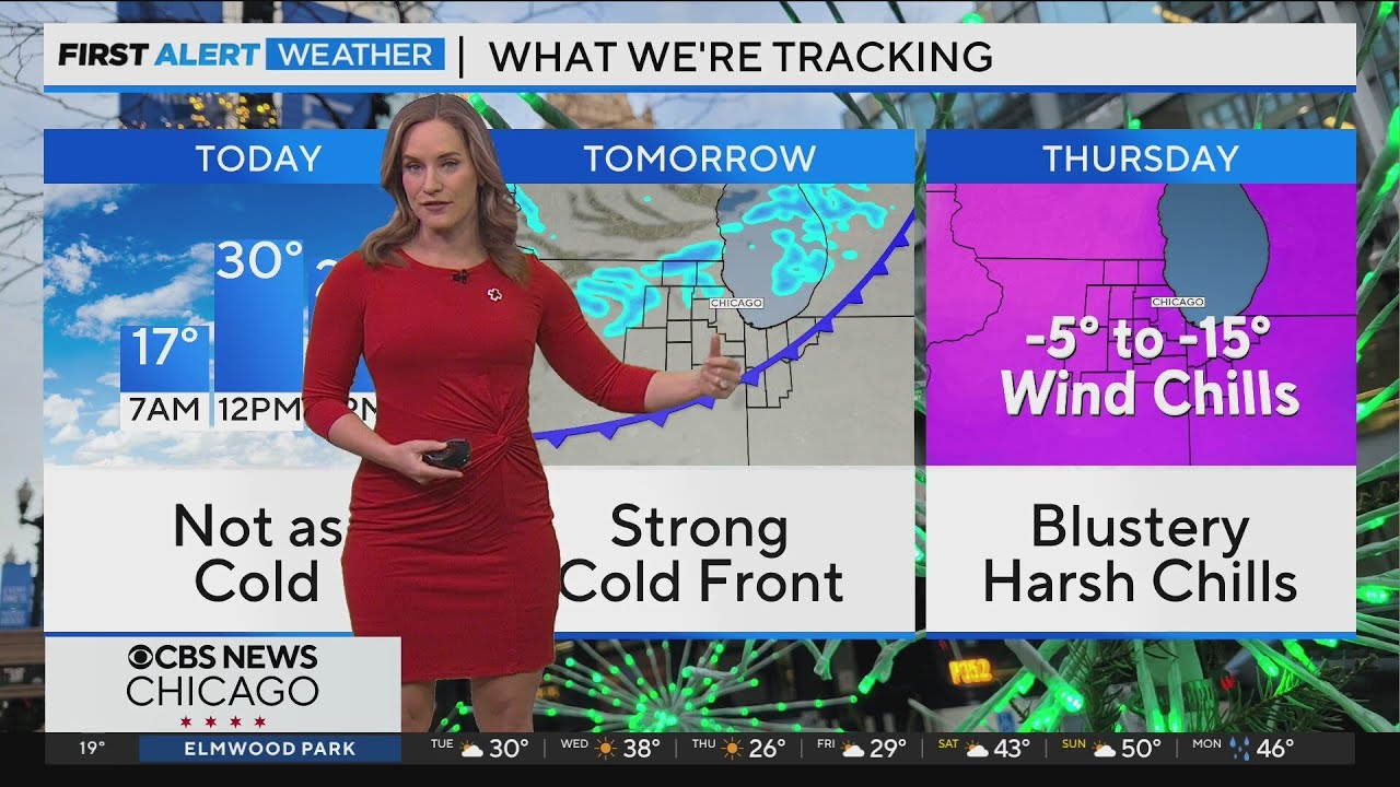 Another day below freezing before a mid-week warmup in Chicago