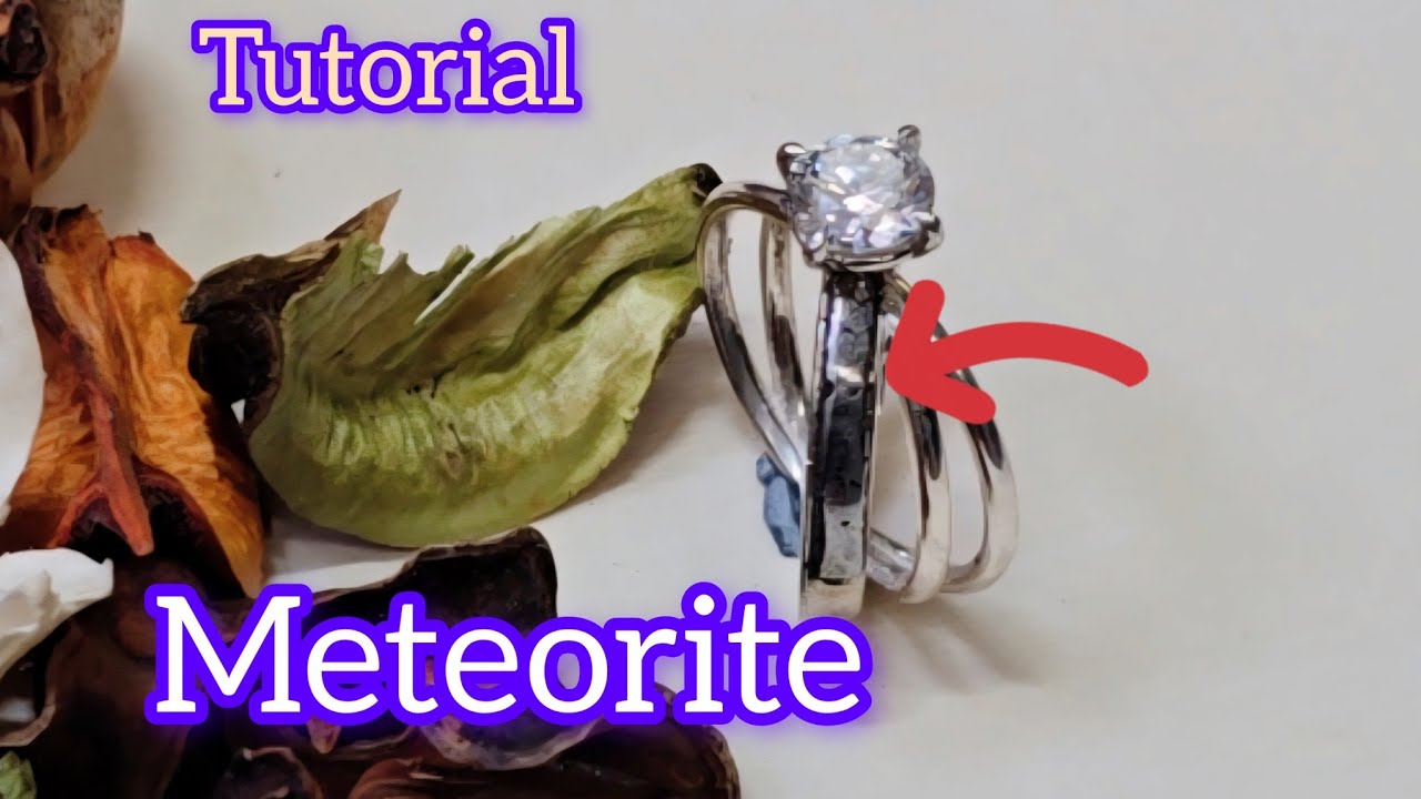 Meteorite inlay on a sterling silver ring made using a microwave  🤣 😂 😳 
