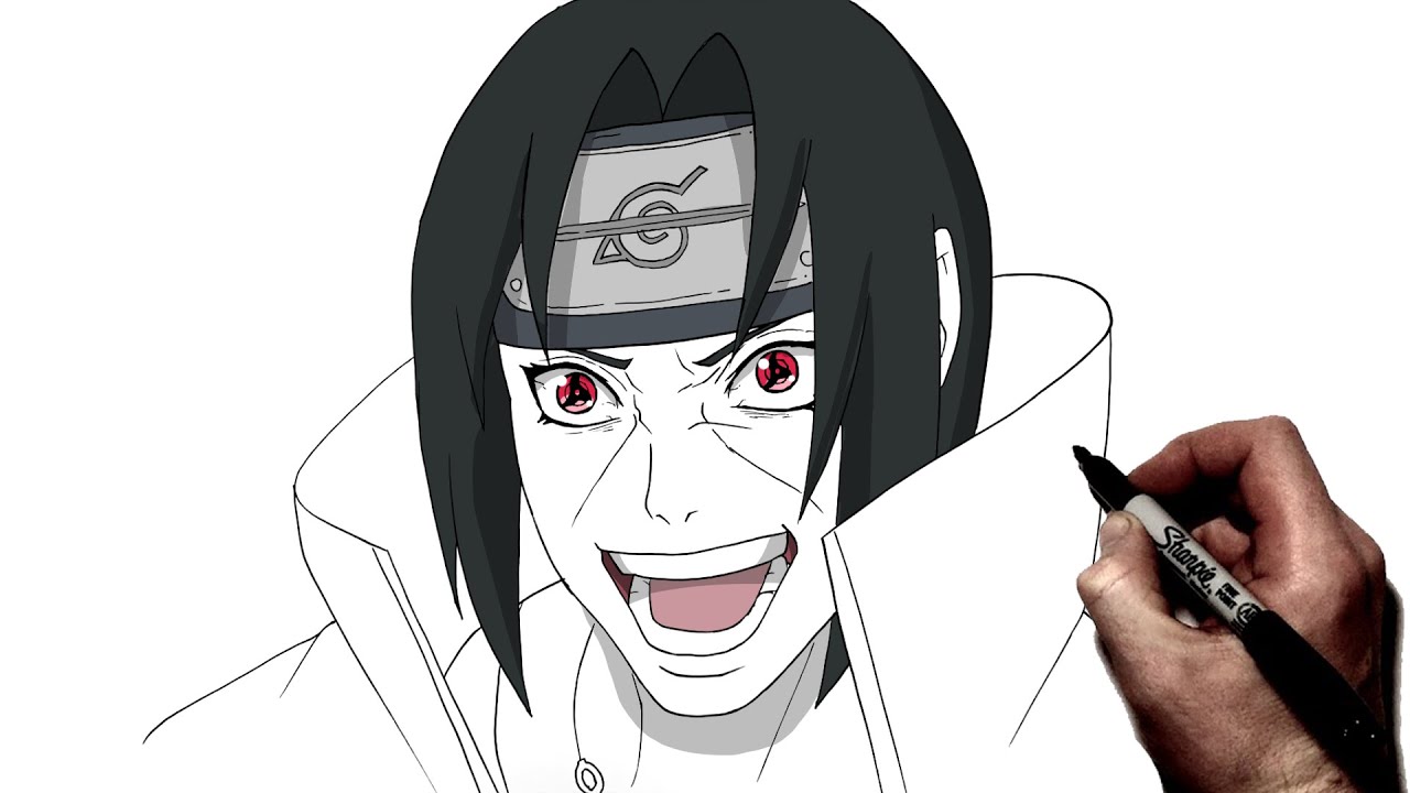 How To Draw Itachi Laughing | Step By Step | Naruto