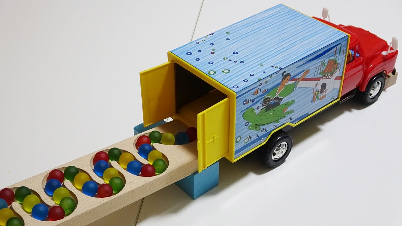 Marble Run Race ☆ HABA Slope & Track, Retro Tin Train, Honda City #46
