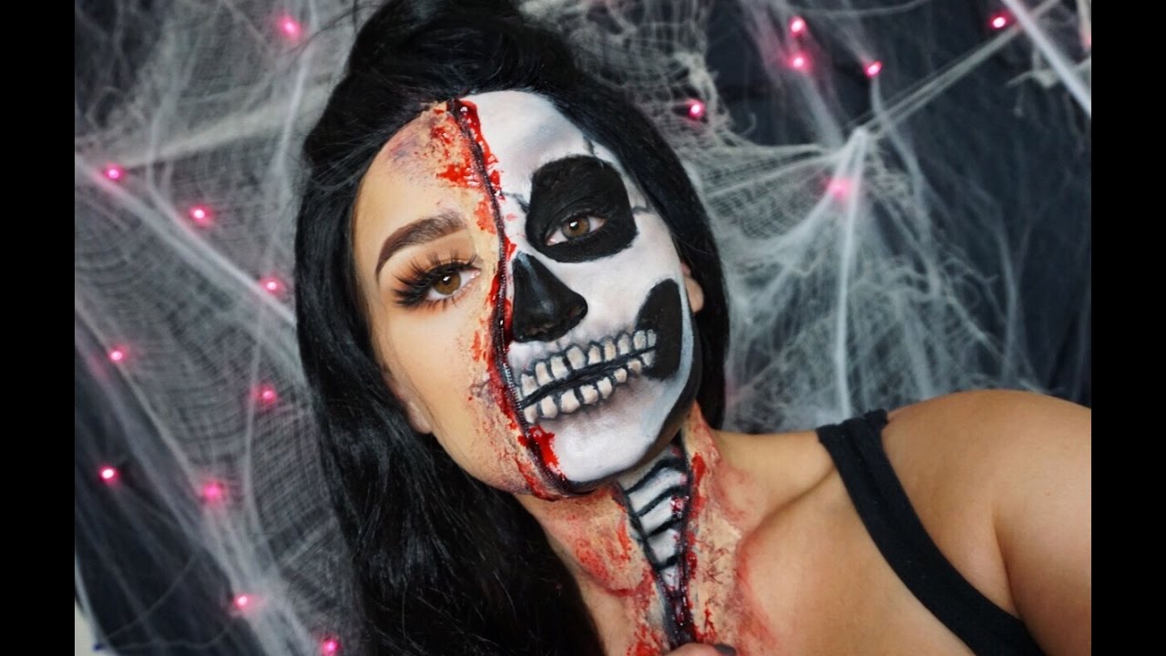 Zipper Skull Halloween Makeup Tutorial | Jenn Lee