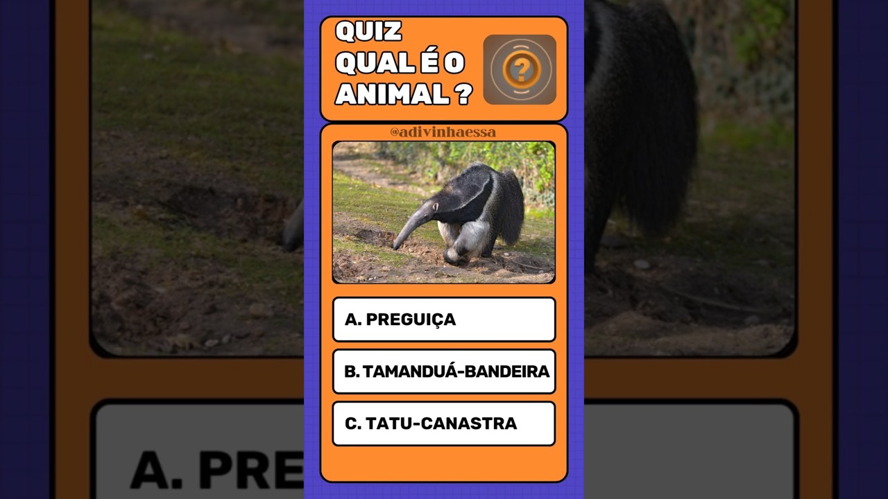 Adivinhe o nome de cada animal 