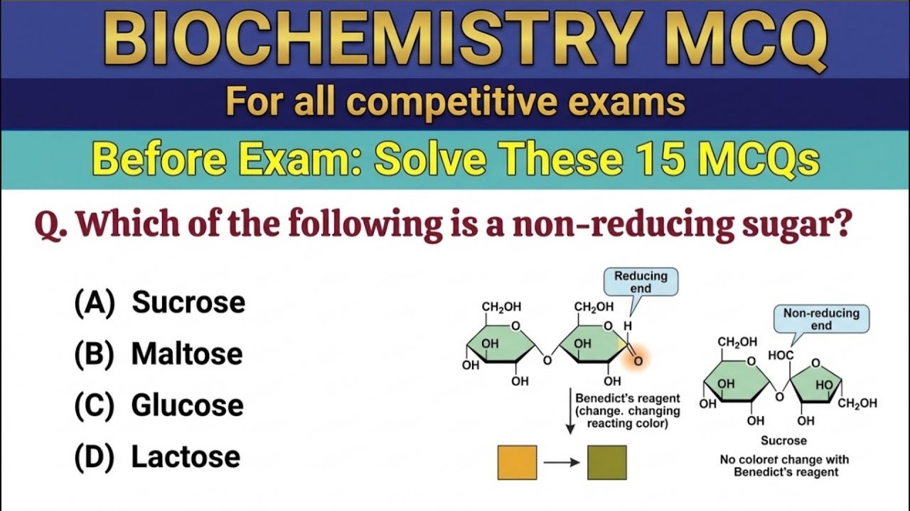 Biochemistry MCQ With Answers- Biochemistry MCQ-Series Videos - Part 1