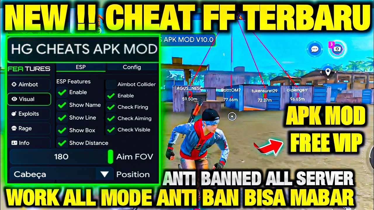 NEW CHEAT FF TERBARU‼️ APK MOD MENU FF TERBARU 2026 CHEAT FF ANTI BAN, ALL SERVER, SERVER INDO
