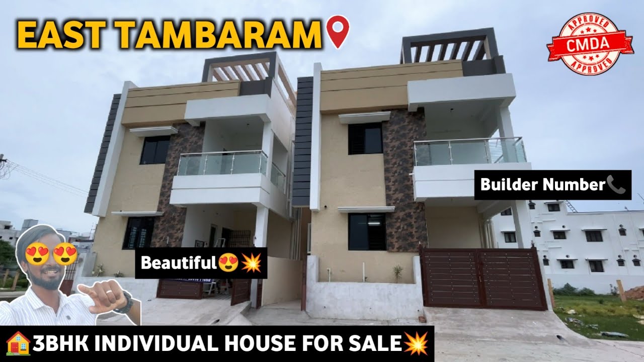😍Beautiful 3BHK Individual House for sale in East Tambaram Chennai🏠Builder Number😱