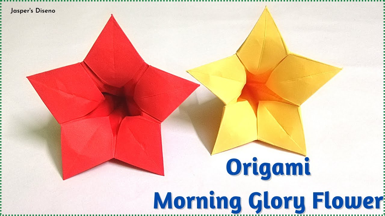 Origami Morning Glory Flower | Chinese Bell Flower | Easy Paper Crafts | Step-by-Step Tutorial