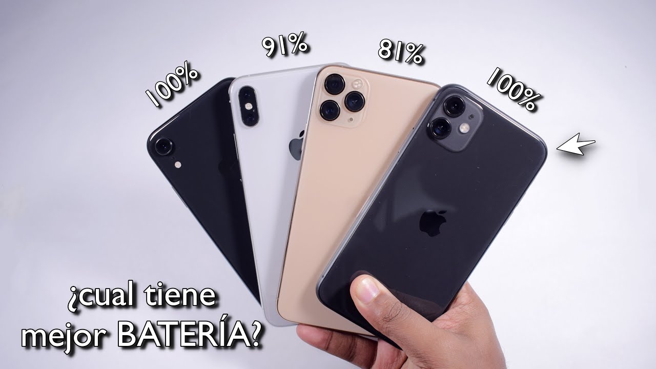 PRUEBA DE BATERÍA: iPhone XR vs iPhone XS Max vs iPhone 11 vs iPhone 11 Pro Max - RUBEN TECH !
