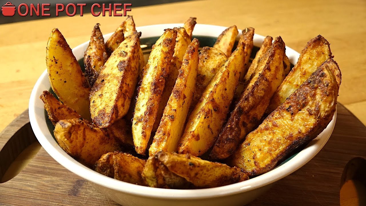 Запеченные в духовке картофельные дольки | One Pot Chef