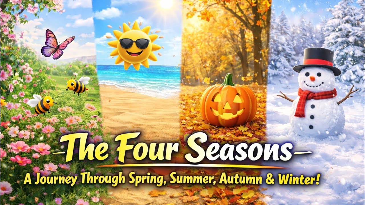 Four Seasons for Kids 🌸☀️🍂❄️ | Spring Summer Autumn Winter #FourSeasons#SeasonsForKids#Kidscartoon