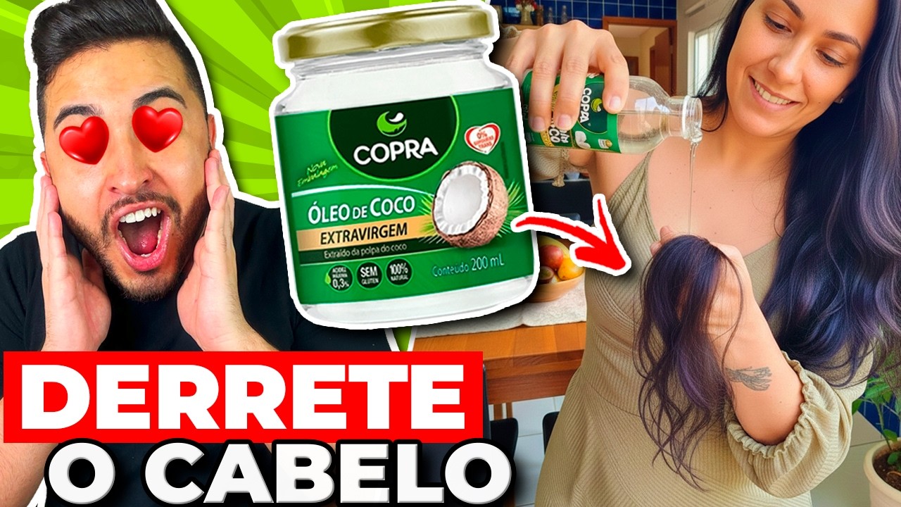 🥥4 Maneiras POTENTES de Usar o Óleo de Coco nos Cabelos! Recupera na HORA!