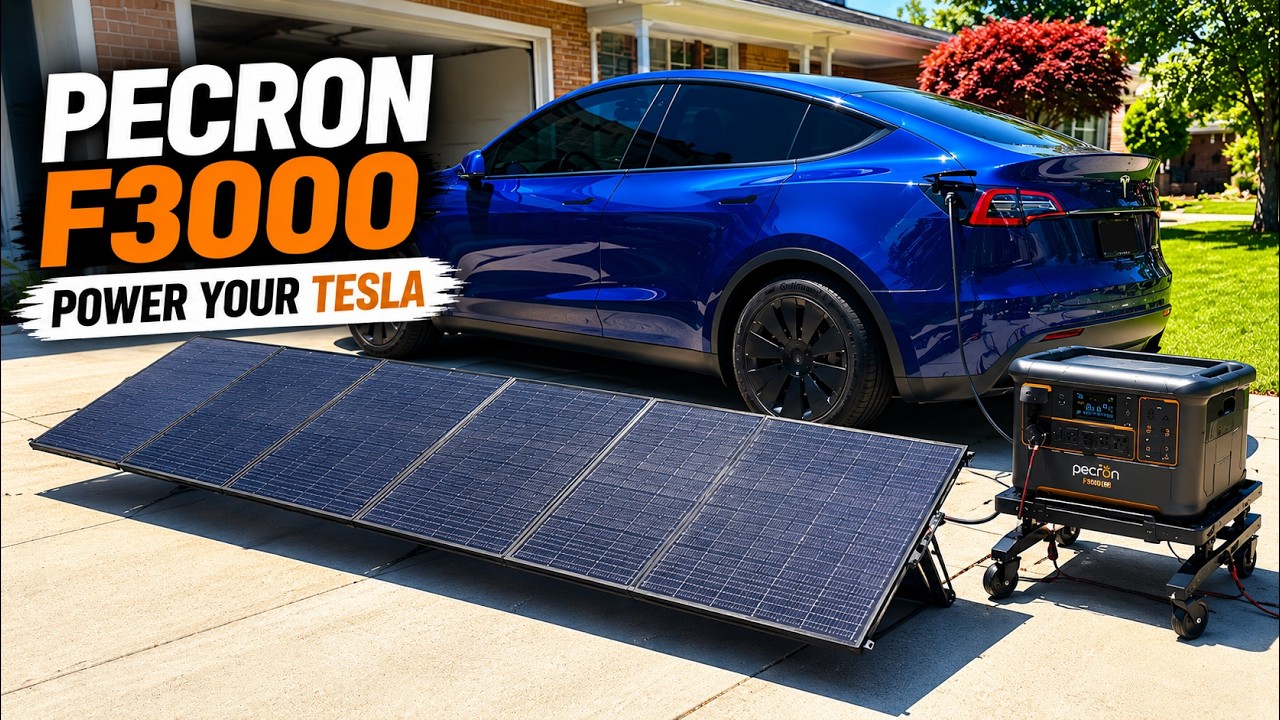 I Charged My Tesla With a Portable Solar Battery