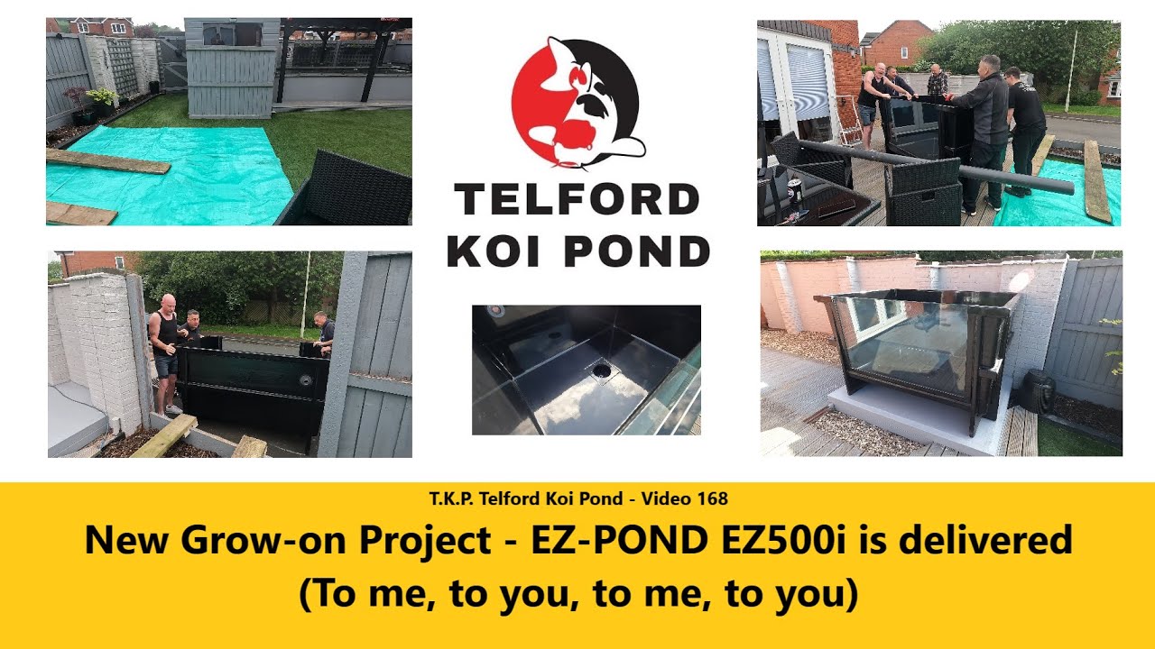 T.K.P.  Telford Koi Pond - Video 168 - New Grow on Project - EZ POND EZ500i Delivered! #koi #build