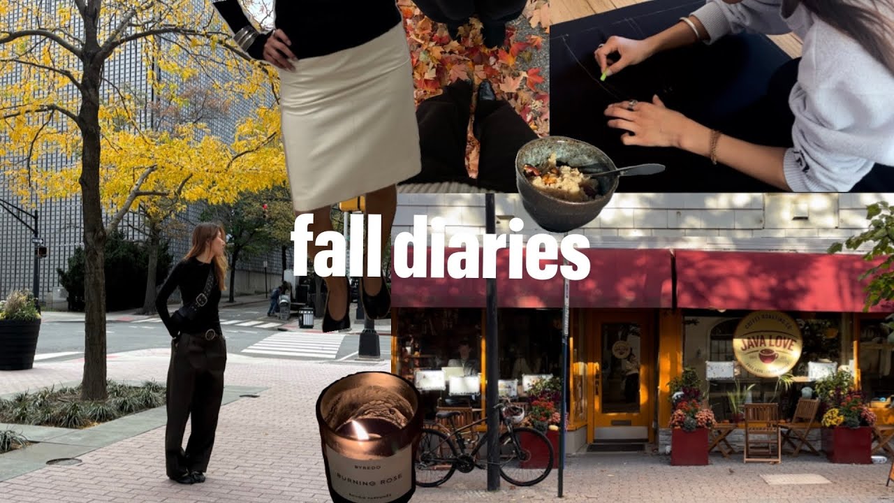 cozy fall vlog I sewing project, thrifting, cafes & slow days at home