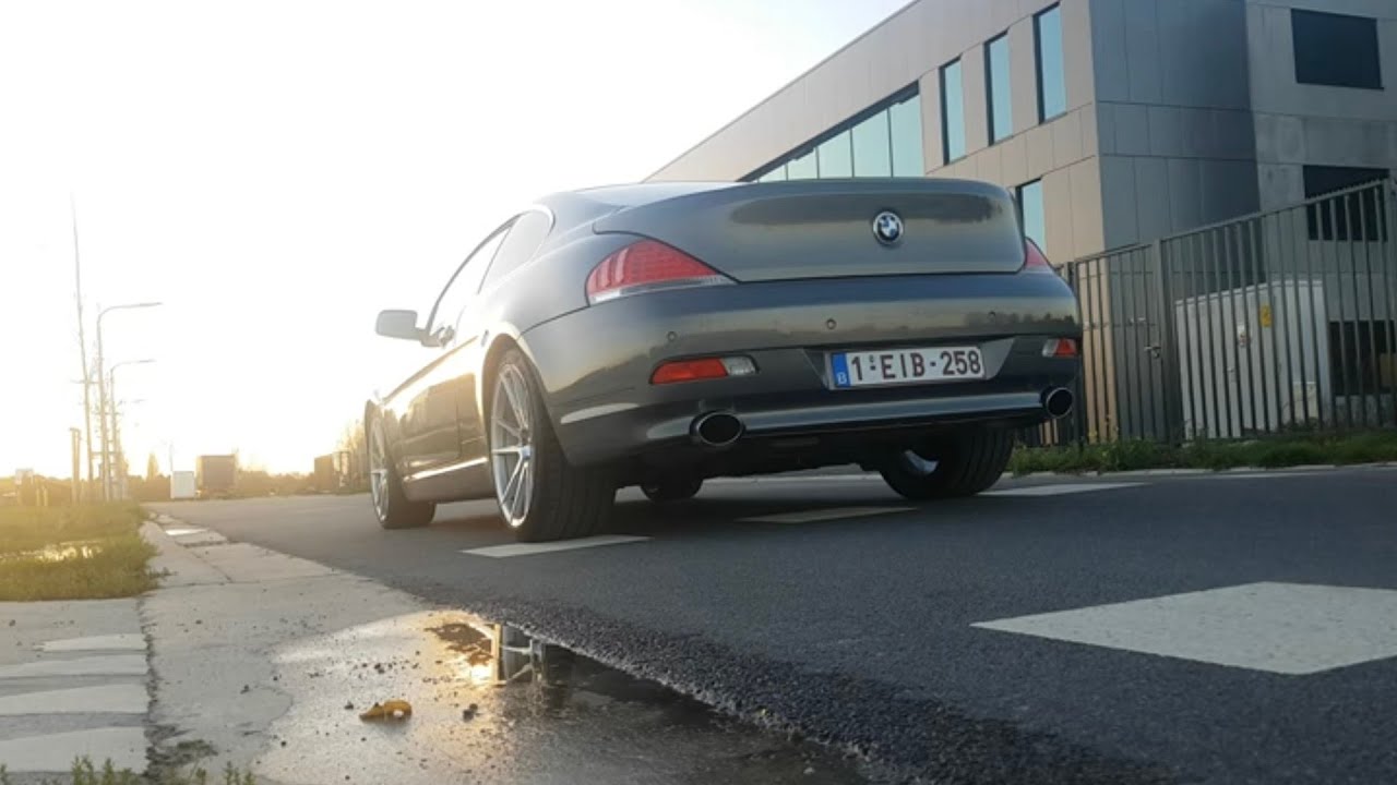 bmw e63 630i empty muffler sound and accelleration