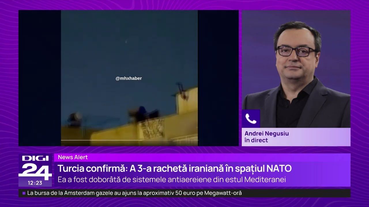 Alertă în Turcia: NATO a doborât o nouă rachetă iraniană