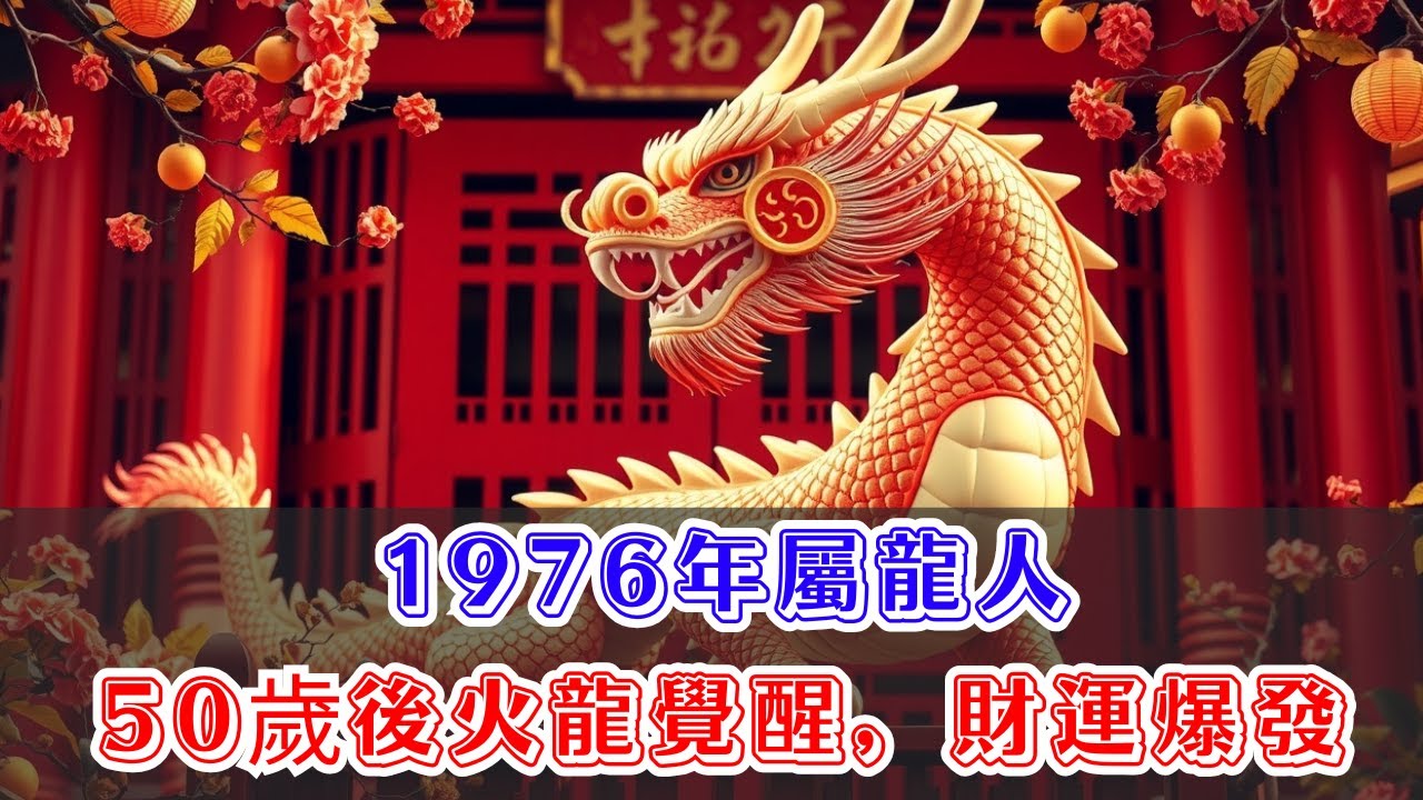 1976年屬龍人注意！50歲後火龍覺醒，財星入庫，命運正式翻盤！不看一定後悔！