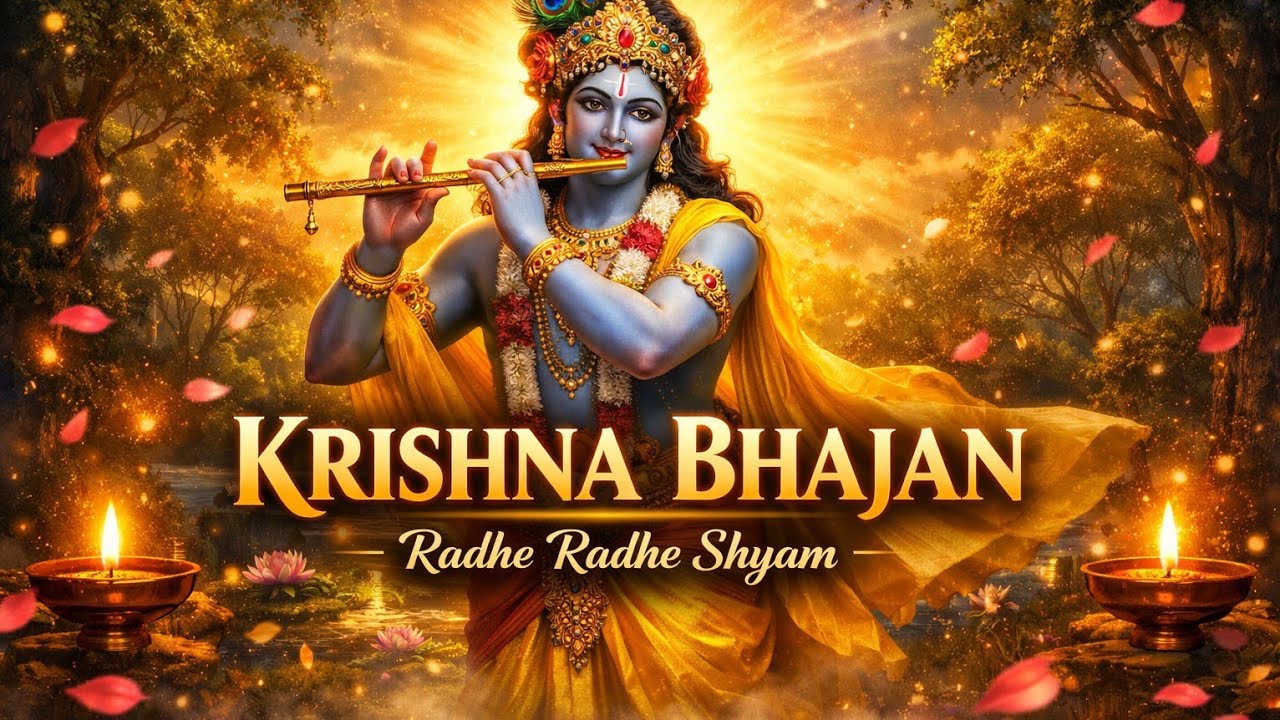 Radhe Radhe Shyam ❤️ Krishna Bhajan | Most Peaceful Devotional Song | Krishna Flute Bhajan